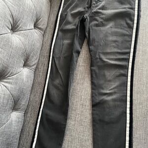 Joe's Jeans Black with White Stripes Slim Fit